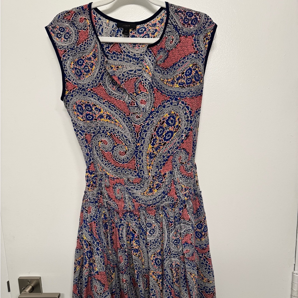 J. Crew Multicolor Paisley Mini Dress